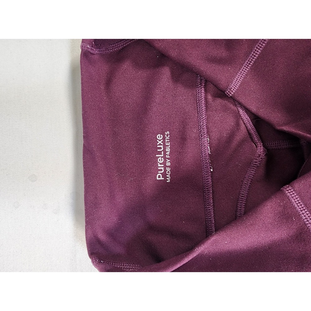 Fabletics PureLuxe High Waisted Leggings Plum Purple Side Pockets Womens Small - Picture 4 of 9